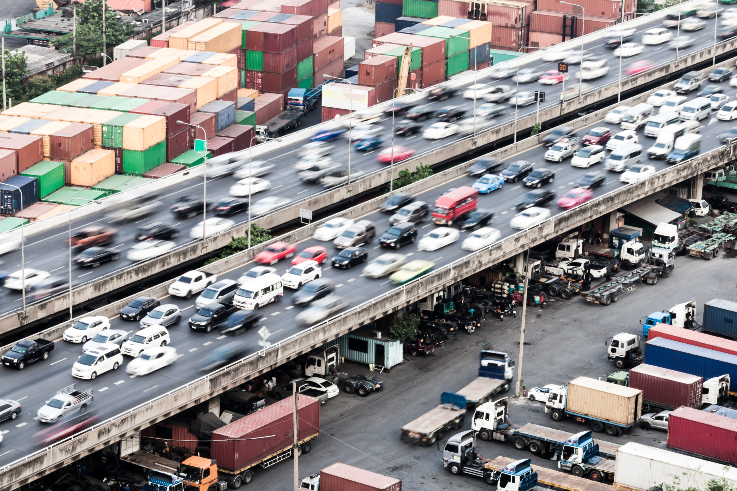 A Traffic Jam of Trucks A Traffic Jam of Trucks